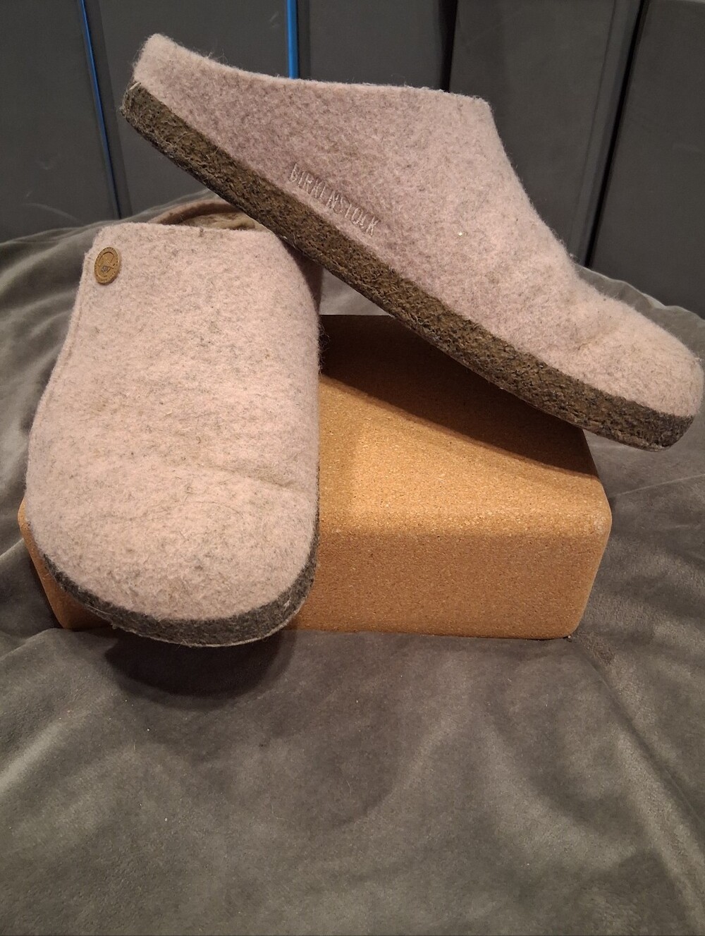 Birkenstock Zermatt Shearling Wool Felt Slipper Clogs Soft Pink Size 38